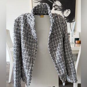 H&M Black and White Tweed Blazer